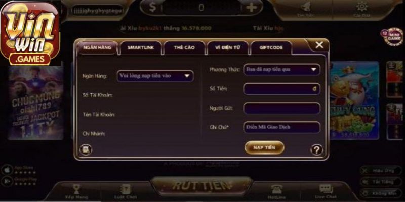 Những hình thức nạp tiền Vinwin được triển khai
